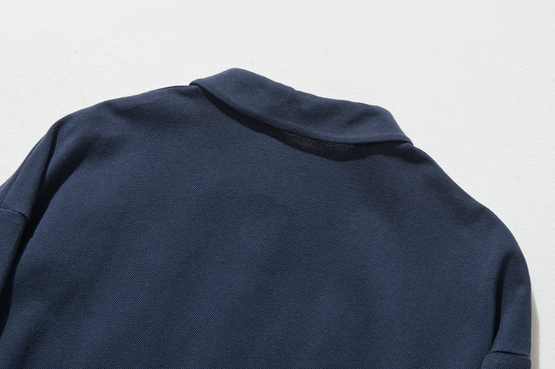 春と夏にぴったり！ ラフで動きやすいポロカラーワンピース　コットン100％　　250303