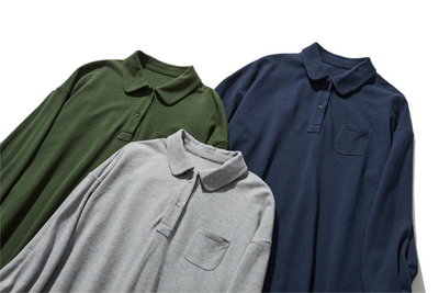 春と夏にぴったり！ ラフで動きやすいポロカラーワンピース　コットン100％　　250303