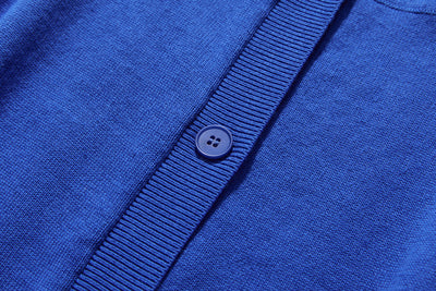 存在感適中的開襟羊毛衫，配色提花，長袖，241001