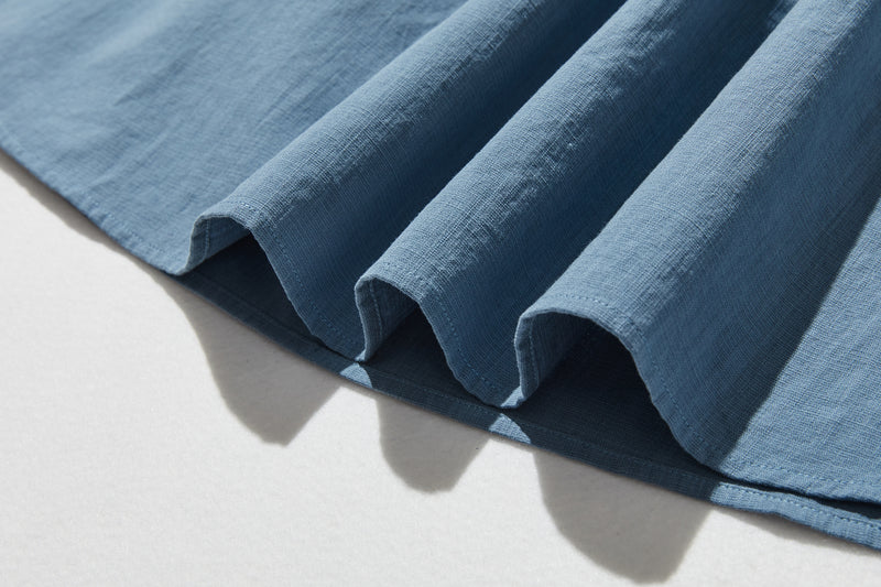 ふんわりした女性らしいシルエットが魅力。秋冬の抜け感ロングワンピース　コットンリネン ワンピース　250912-1