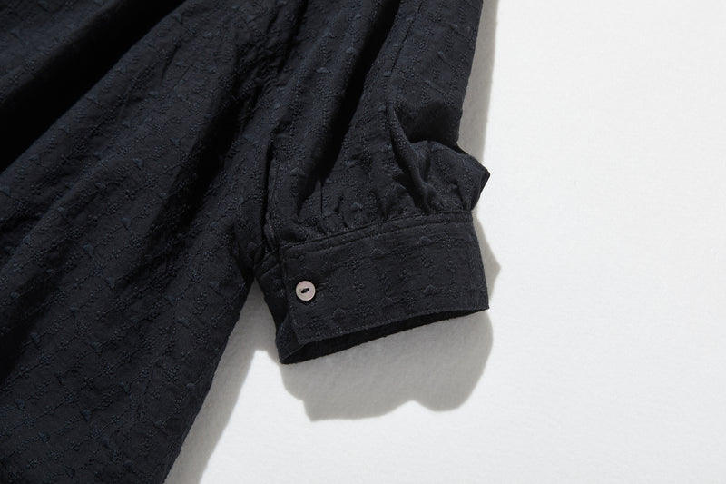 ふんわり優美な刺繍が魅力のコットンプルオーバー 7分袖　コットン100％　 250806-2