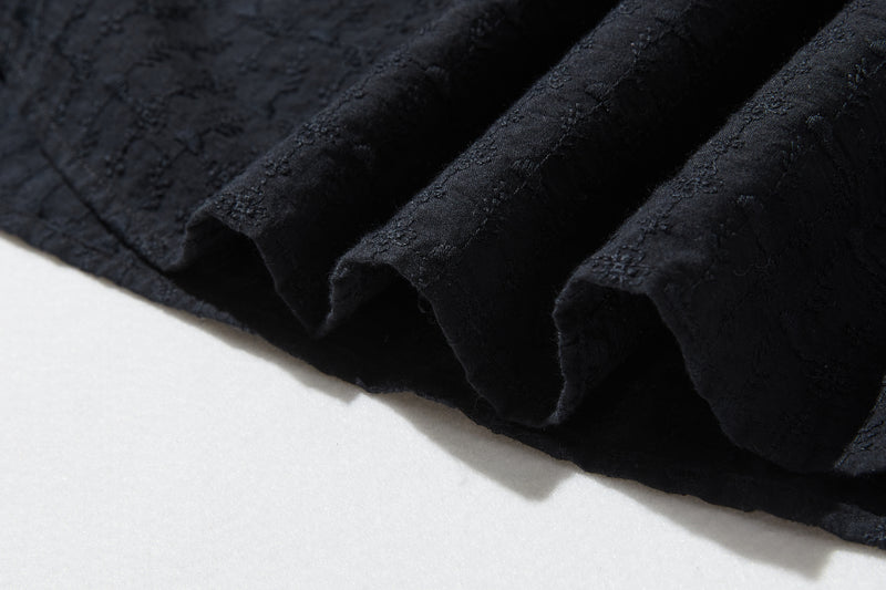 ふんわり優美な刺繍が魅力のコットンプルオーバー 7分袖　コットン100％　 250806-2