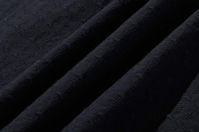 ふんわり優美な刺繍が魅力のコットンプルオーバー 7分袖　コットン100％　 250806-2