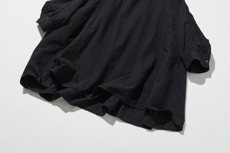 ふんわり優美な刺繍が魅力のコットンプルオーバー 7分袖　コットン100％　 250806-2