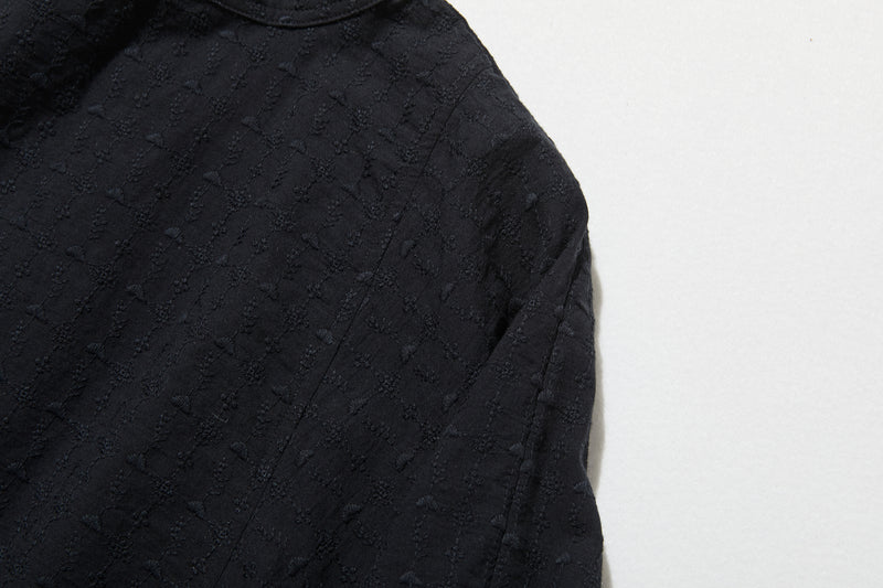 ふんわり優美な刺繍が魅力のコットンプルオーバー 7分袖　コットン100％　 250806-2