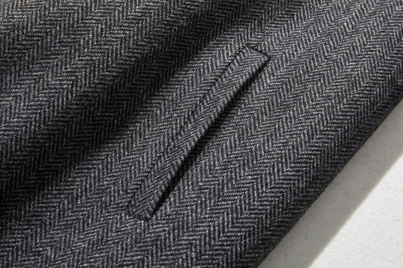 これからの季節の主役アウター　ウール混ヘリンボーン織生地　ブルゾン　コート 　231013