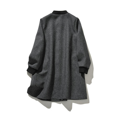 これからの季節の主役アウター　ウール混ヘリンボーン織生地　ブルゾン　コート 　231013