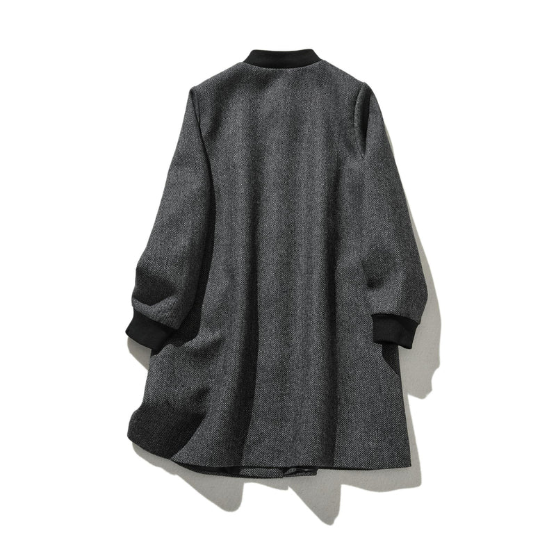 これからの季節の主役アウター　ウール混ヘリンボーン織生地　ブルゾン　コート 　231013