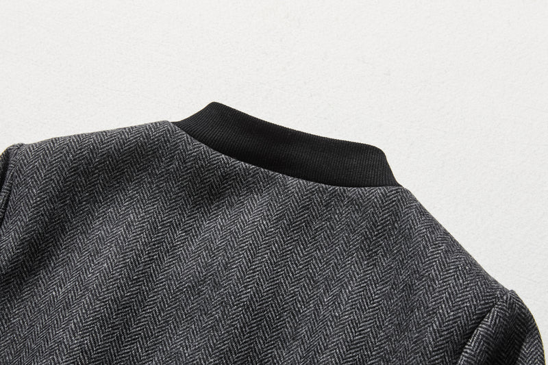 これからの季節の主役アウター　ウール混ヘリンボーン織生地　ブルゾン　コート 　231013