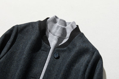 これからの季節の主役アウター　ウール混ヘリンボーン織生地　ブルゾン　コート 　231013