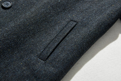 これからの季節の主役アウター　ウール混ヘリンボーン織生地　ブルゾン　コート 　231013