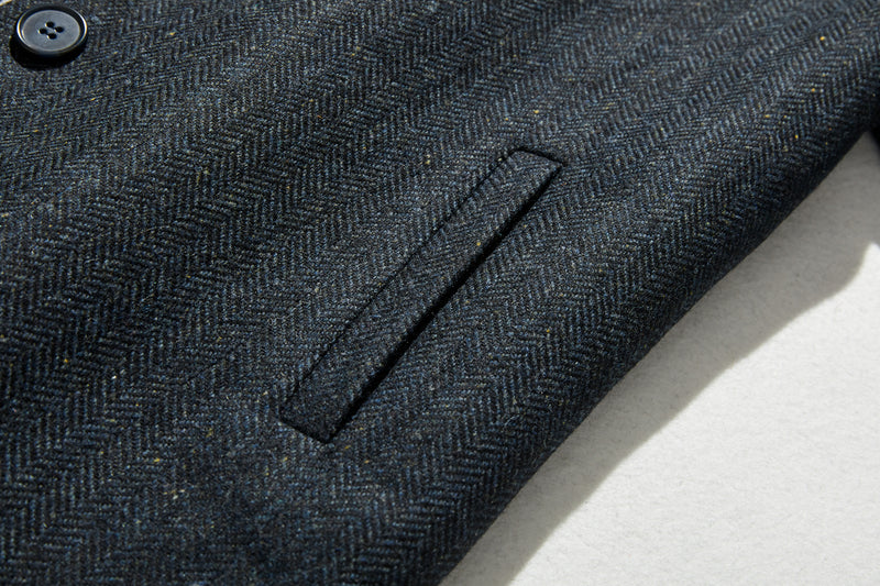 これからの季節の主役アウター　ウール混ヘリンボーン織生地　ブルゾン　コート 　231013