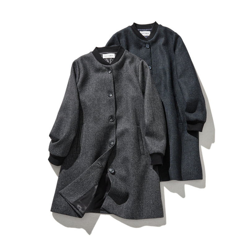 これからの季節の主役アウター　ウール混ヘリンボーン織生地　ブルゾン　コート 　231013