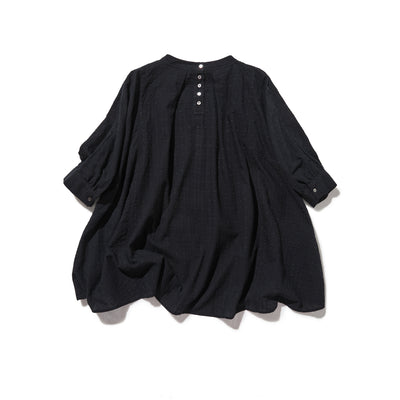 ふんわり優美な刺繍が魅力のコットンプルオーバー 7分袖　コットン100％　 250806-2