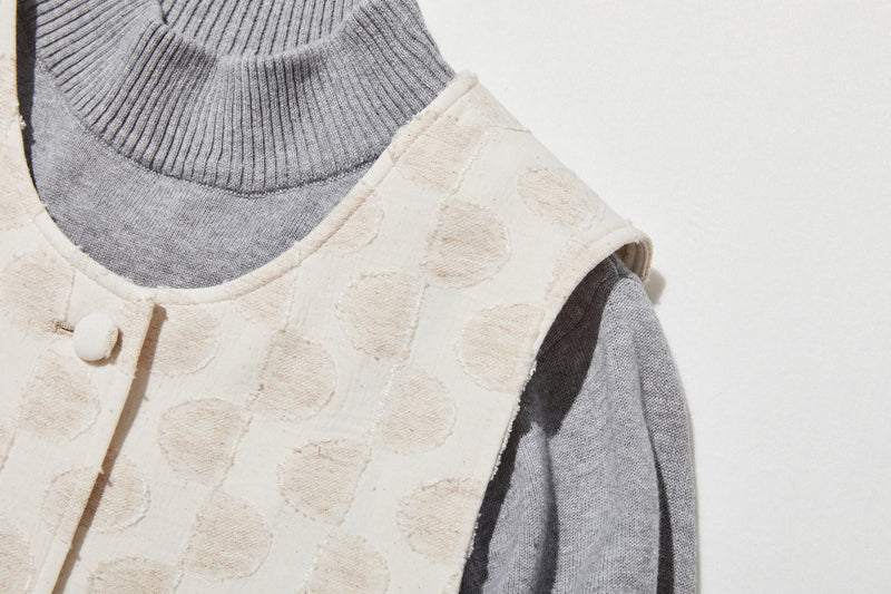 Versatile vest for all seasons: Cotton linen vest with lining (250909-1)