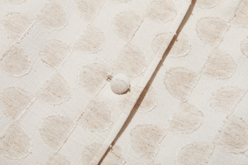 Versatile vest for all seasons: Cotton linen vest with lining (250909-1)