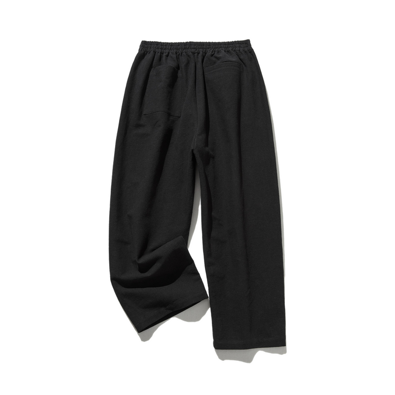 Cotton linen pants with a natural texture and pockets (250202)