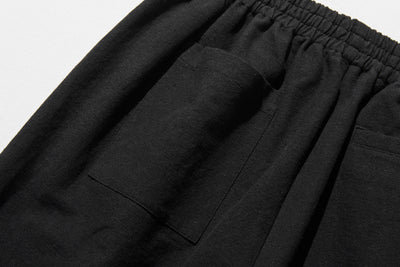 Cotton linen pants with a natural texture and pockets (250202)