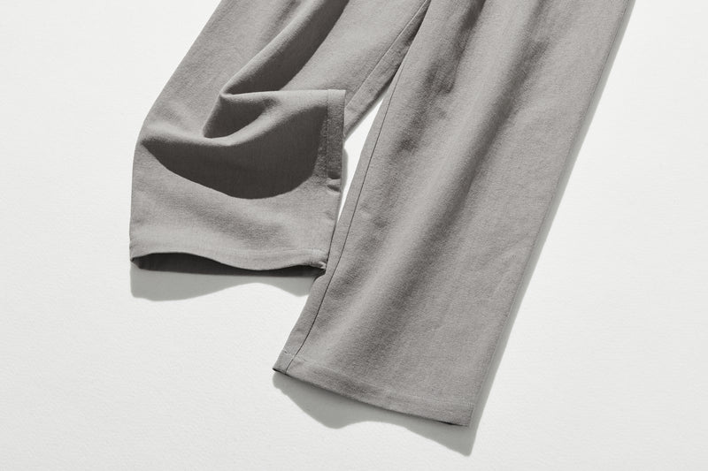 Cotton linen pants with a natural texture and pockets (250202)