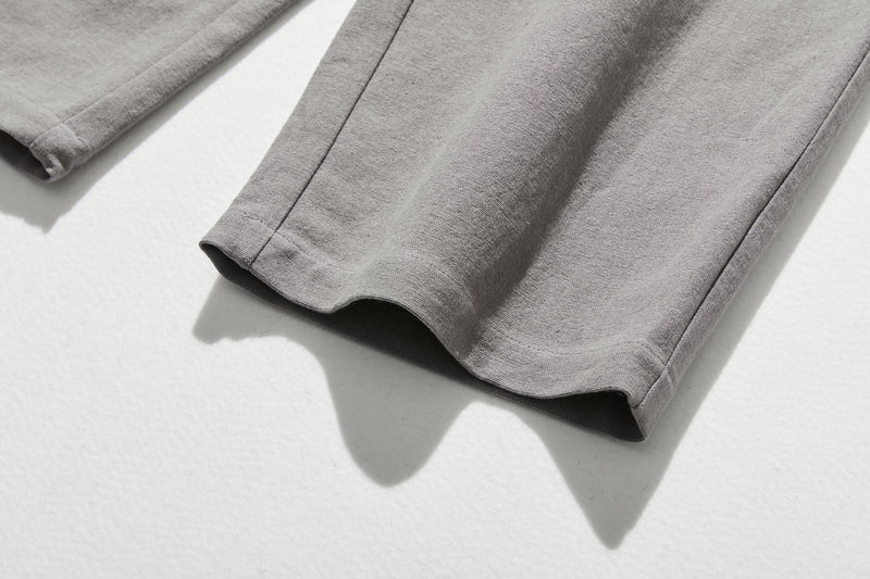 Cotton linen pants with a natural texture and pockets (250202)