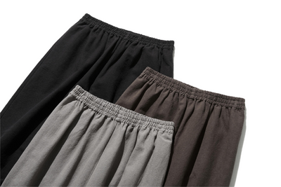 Cotton linen pants with a natural texture and pockets (250202)