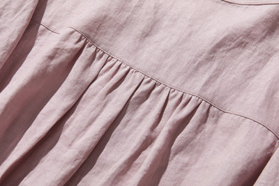 他にないデザイン♪バンドカラリネンシャツ　リネン100％　長袖　　230923