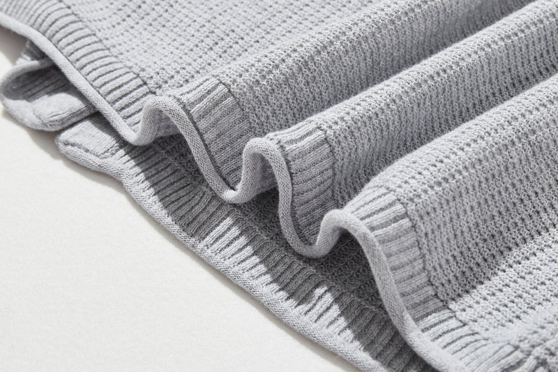 季節の移り変わりに寄り添う　コットン100％カーディガン　ニット　ライトグレー250917-1