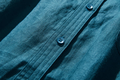 他にないデザイン♪バンドカラリネンシャツ　リネン100％　長袖　　230923