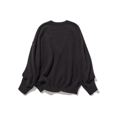 Warm and cozy. Shetland wool oversized sweater, V-neck sweater 251105