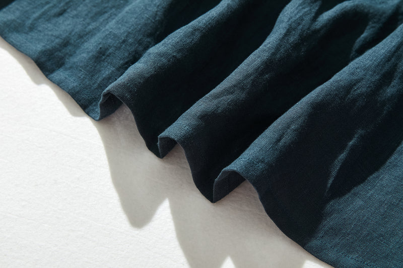 他にないデザイン♪バンドカラリネンシャツ　リネン100％　長袖　　230923