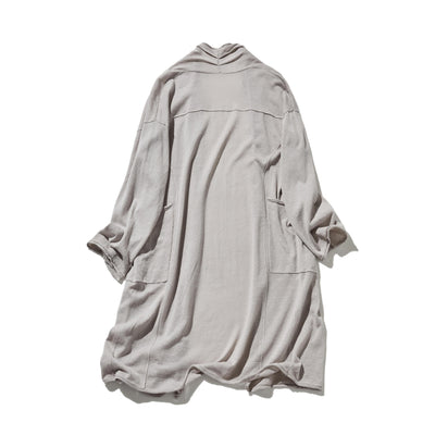 「立体裁断で着やせ！」コットンリネン UV冷房対策 ロングカーディガン 　250601