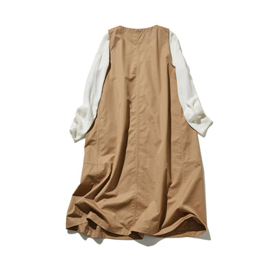 シンプルだから着まわしやすいジャパースカート　ワンピース　ブラック　250211-1