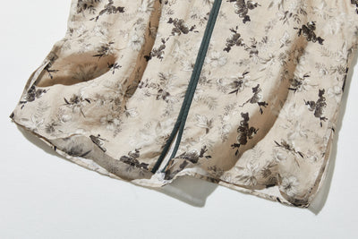 上質で大人デザイントップス　半袖　フレンチスリーブ ブラウス　麻100％　配色シャツ　250807-1