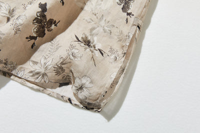 上質で大人デザイントップス　半袖　フレンチスリーブ ブラウス　麻100％　配色シャツ　250807-1