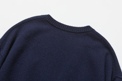 Warm and cozy. Shetland wool oversized sweater, V-neck sweater 251105