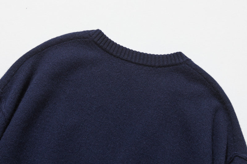 Warm and cozy. Shetland wool oversized sweater, V-neck sweater 251105