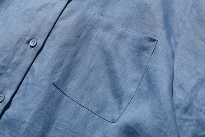 夏に嬉しい通気性◎ 上質リネンの半袖シャツ 羽織りコーデにも　リネン100％　　 250513