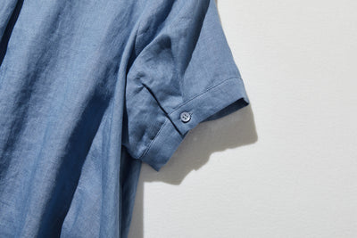 夏に嬉しい通気性◎ 上質リネンの半袖シャツ 羽織りコーデにも　リネン100％　　 250513