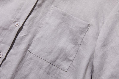 夏に嬉しい通気性◎ 上質リネンの半袖シャツ 羽織りコーデにも　リネン100％　　 250513