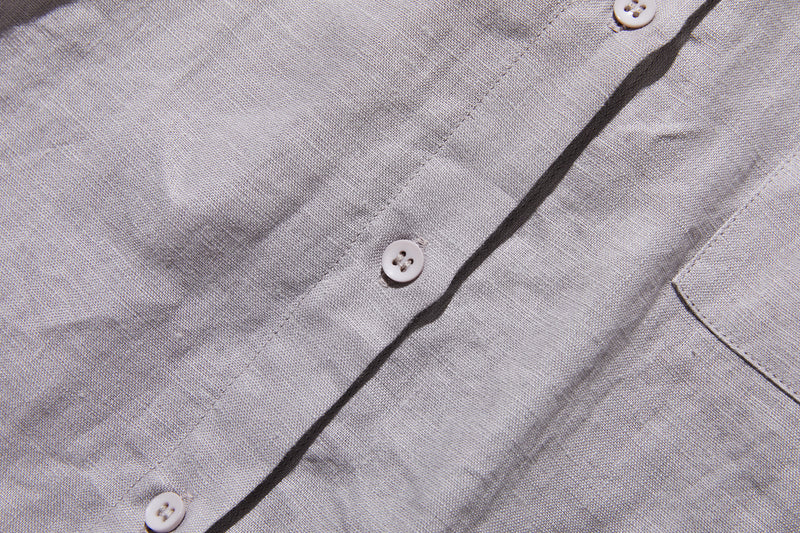 夏に嬉しい通気性◎ 上質リネンの半袖シャツ 羽織りコーデにも　リネン100％　　 250513
