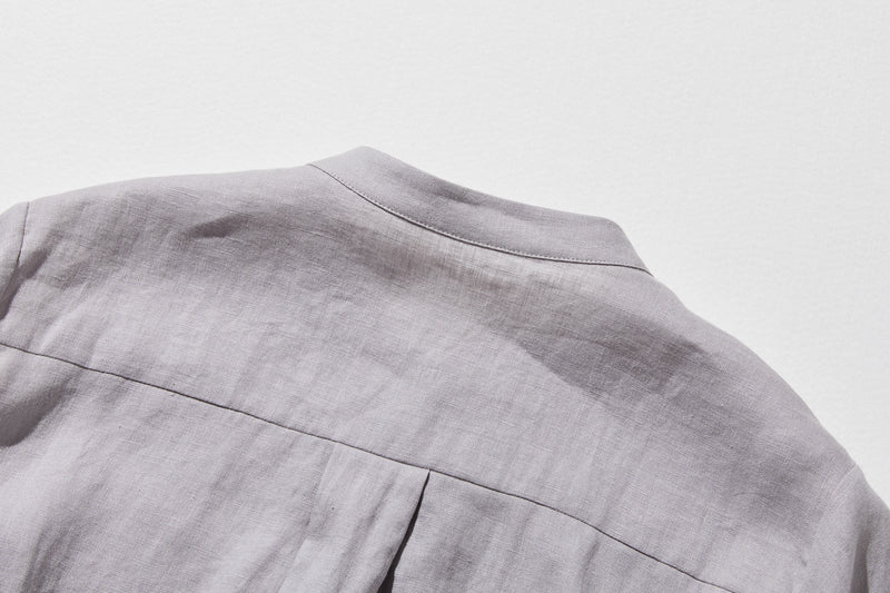 夏に嬉しい通気性◎ 上質リネンの半袖シャツ 羽織りコーデにも　リネン100％　　 250513