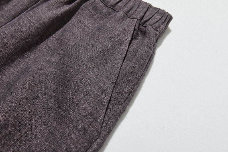 【2025新色】ウエストが楽な着やせワイドパンツ　リネンロングパンツ　秋冬にも　200907