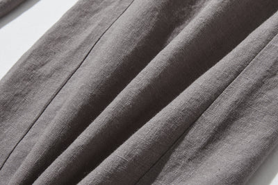 【2025新色】ウエストが楽な着やせワイドパンツ　リネンロングパンツ　秋冬にも　200907