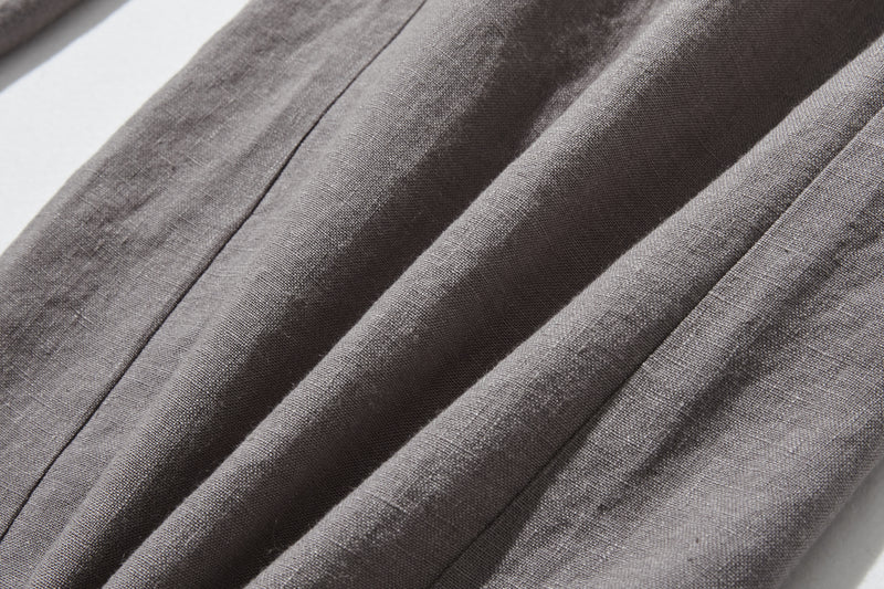 【2025新色】ウエストが楽な着やせワイドパンツ　リネンロングパンツ　秋冬にも　200907