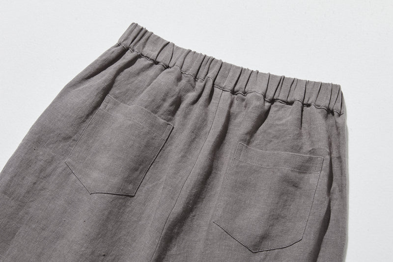 【2025新色】ウエストが楽な着やせワイドパンツ　リネンロングパンツ　秋冬にも　200907