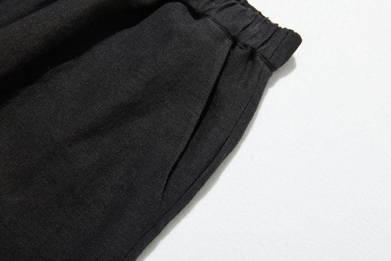 【2025新色】ウエストが楽な着やせワイドパンツ　リネンロングパンツ　秋冬にも　200907