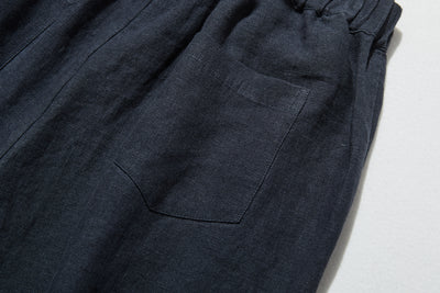 【2025新色】ウエストが楽な着やせワイドパンツ　リネンロングパンツ　秋冬にも　200907