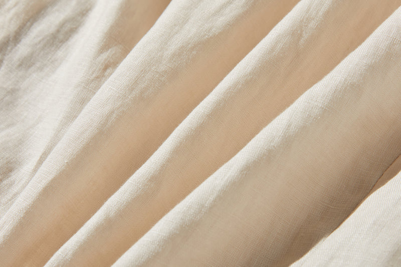 上品な着こなしに♪ リネン100% バンドカラーシャツ リネンブラウス 半袖シャツ　　250509