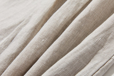 シンプルだけど、どこか特別 プリーツ加工シャツブラウス リネン100％シャツ　250915-1