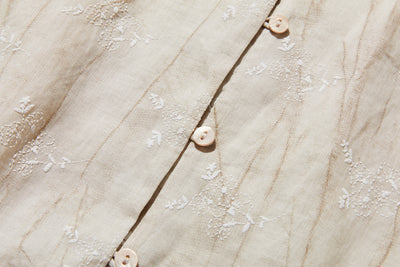 「きちんと感」と「リラックス感」の絶妙なバランス 7分袖ブラウス　麻100％　　250604